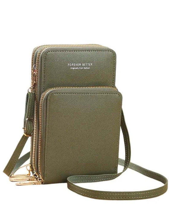 Ensfarget Fashion Crossbody Telefonveske
