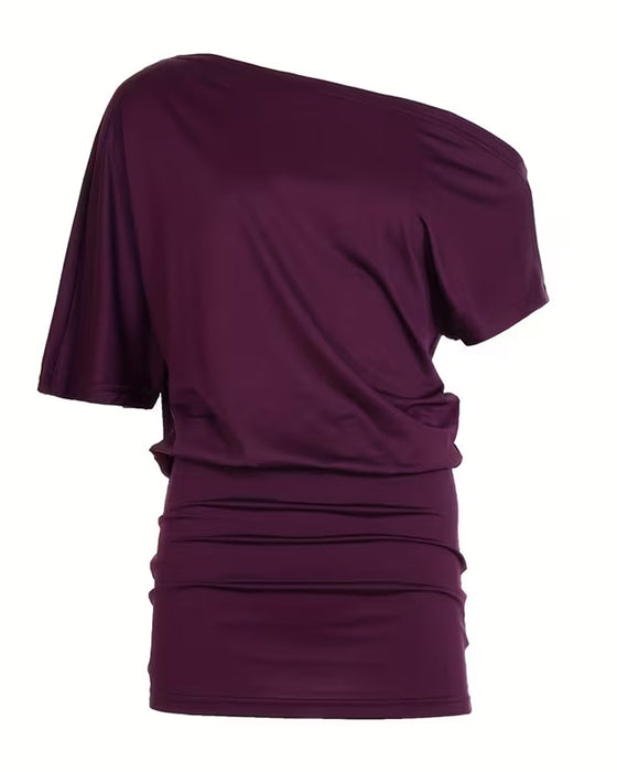 Kjole Off-Shoulder Asymmetrisk Bodycon