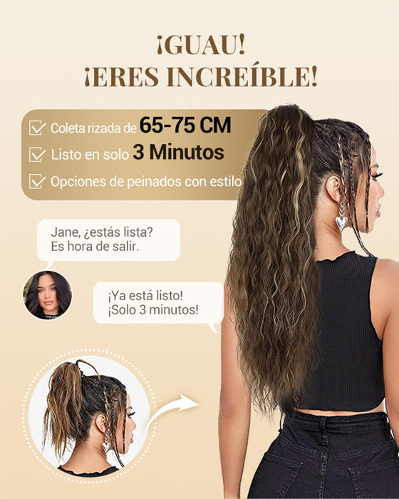 Lang Fyllig Og Krøllet Hårforlengelse