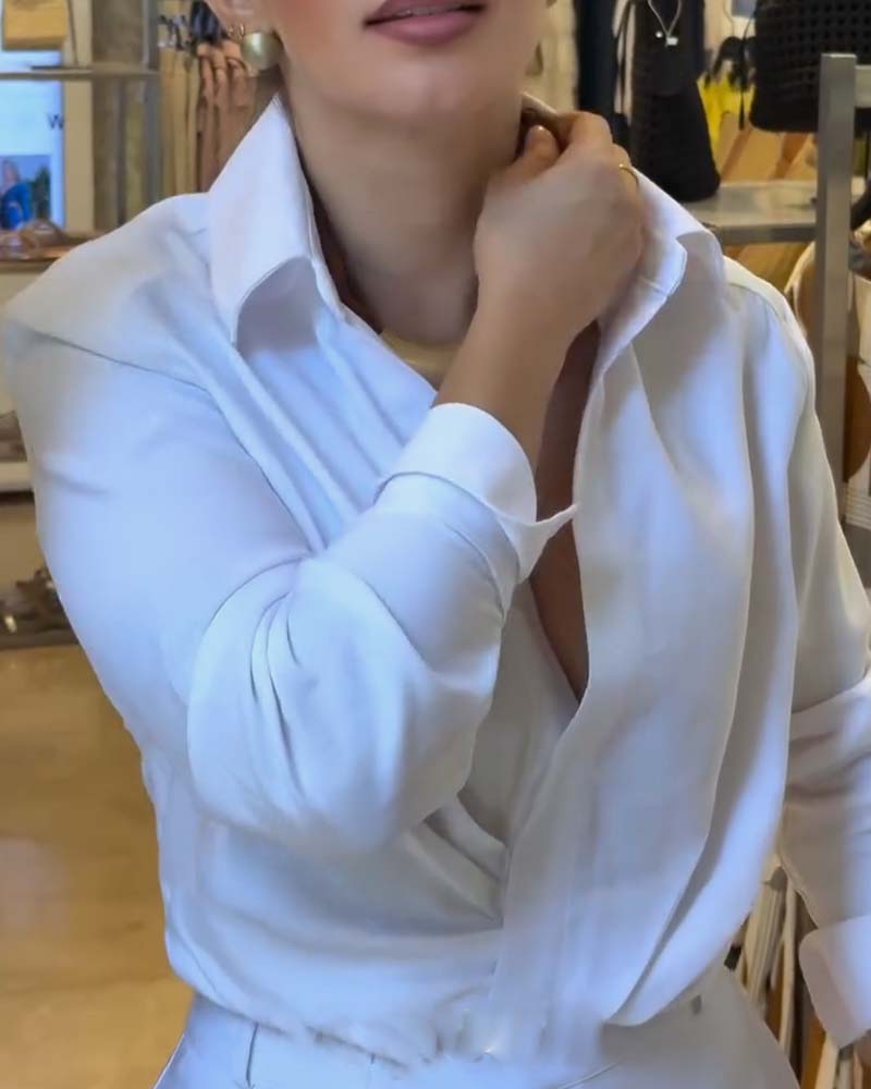 Bluse Jakkeslag Ensfarget Allsidig