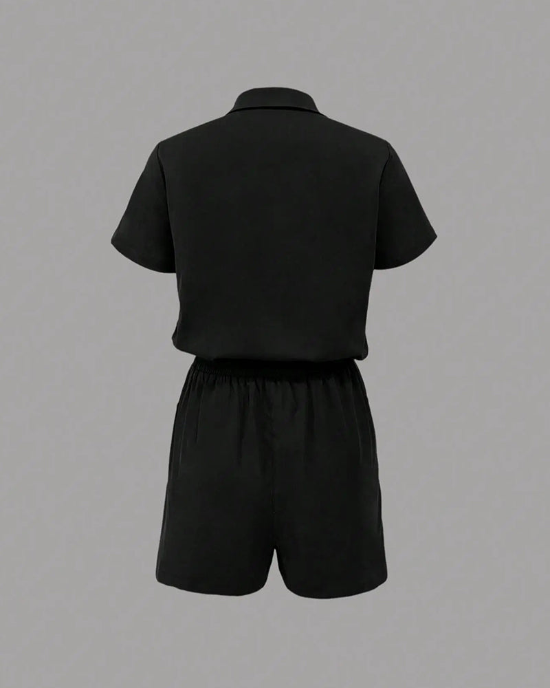 Hoppdress Knapplomme Elastisk Midje