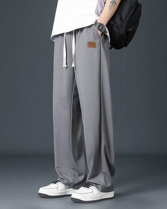 Herrer Bukse Avslappnet Snøre Rett Ben