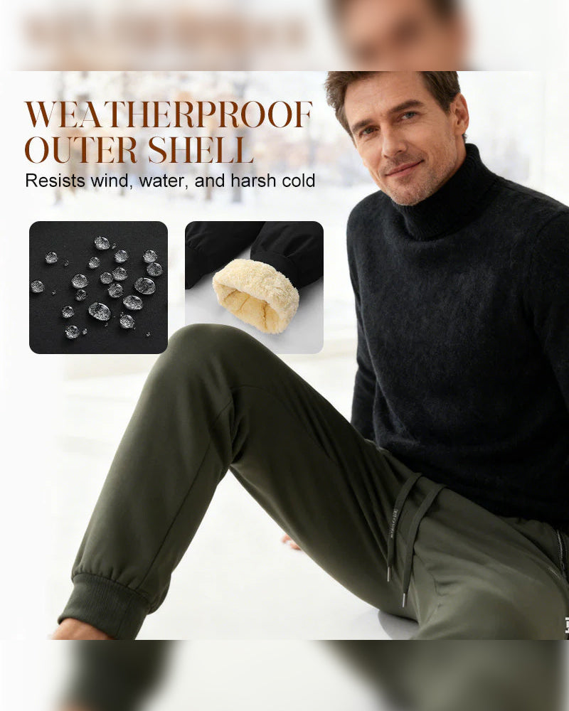 Herre Bukser Varmfôret Vanntette Snøring