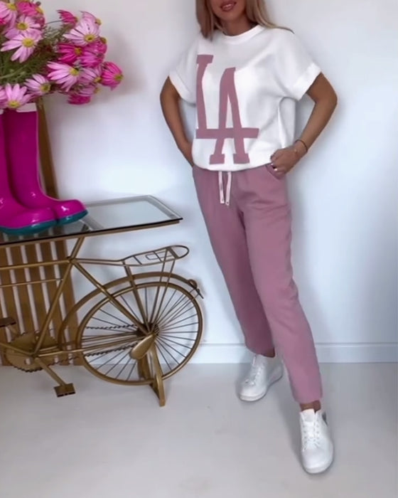 Sett Casual Letter Print Sports