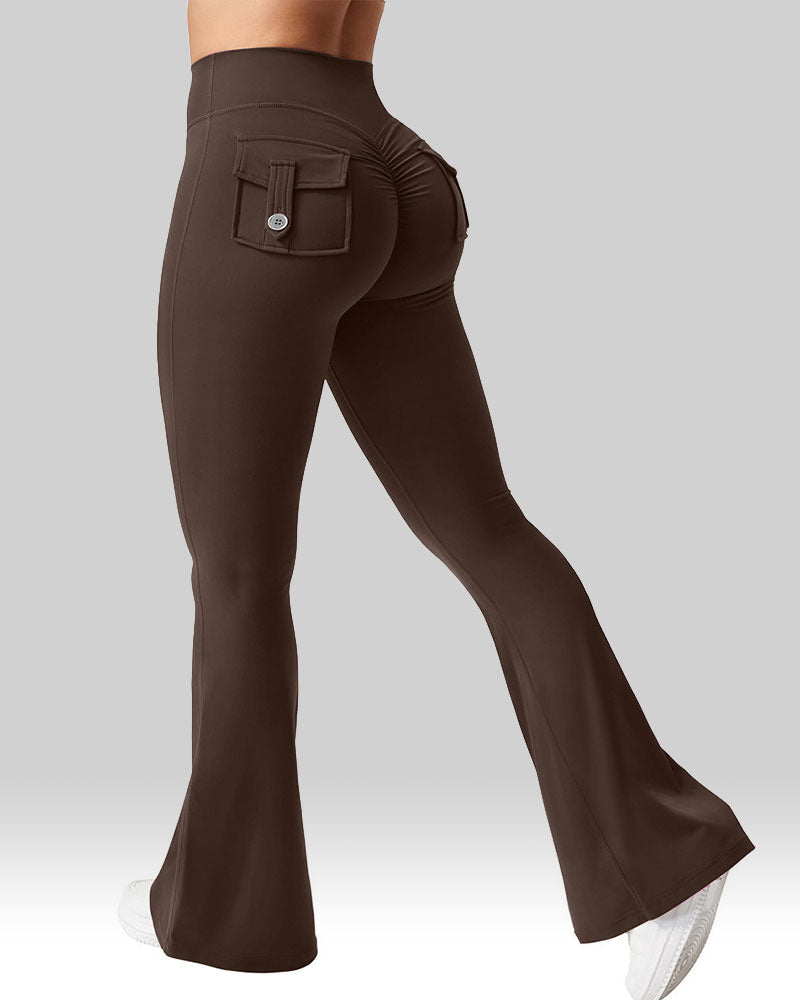 Elastiske Hurtigtørkende Utsvingede Sports- Og Yogabukser