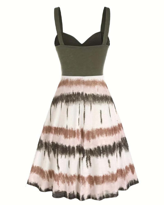 Kjole Tie-Dye Stroppet Midi