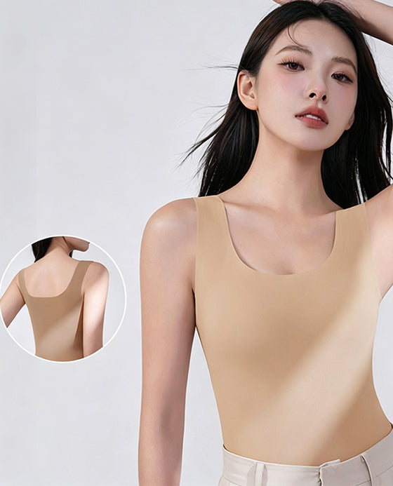 Singlet Topp Usynlig Innebygd Bh
