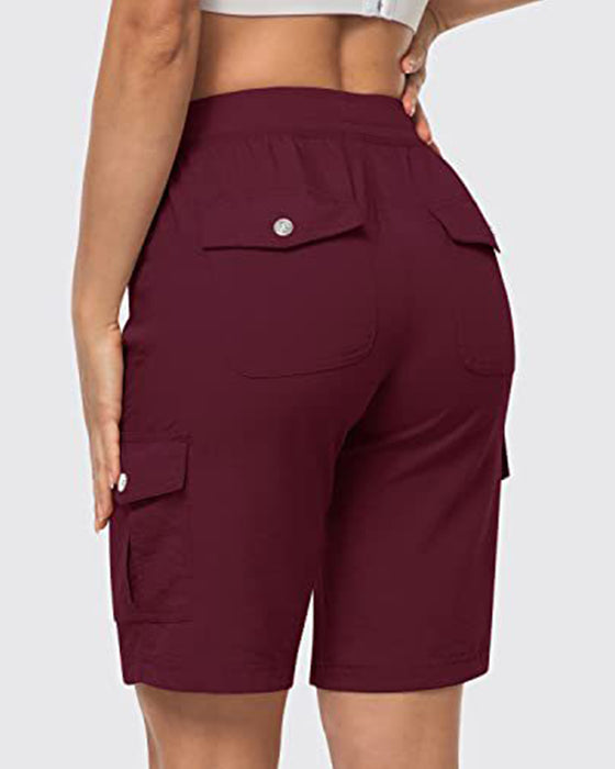 Kvinners Shorts Rasktørkende Cargoshorts Med Lommer