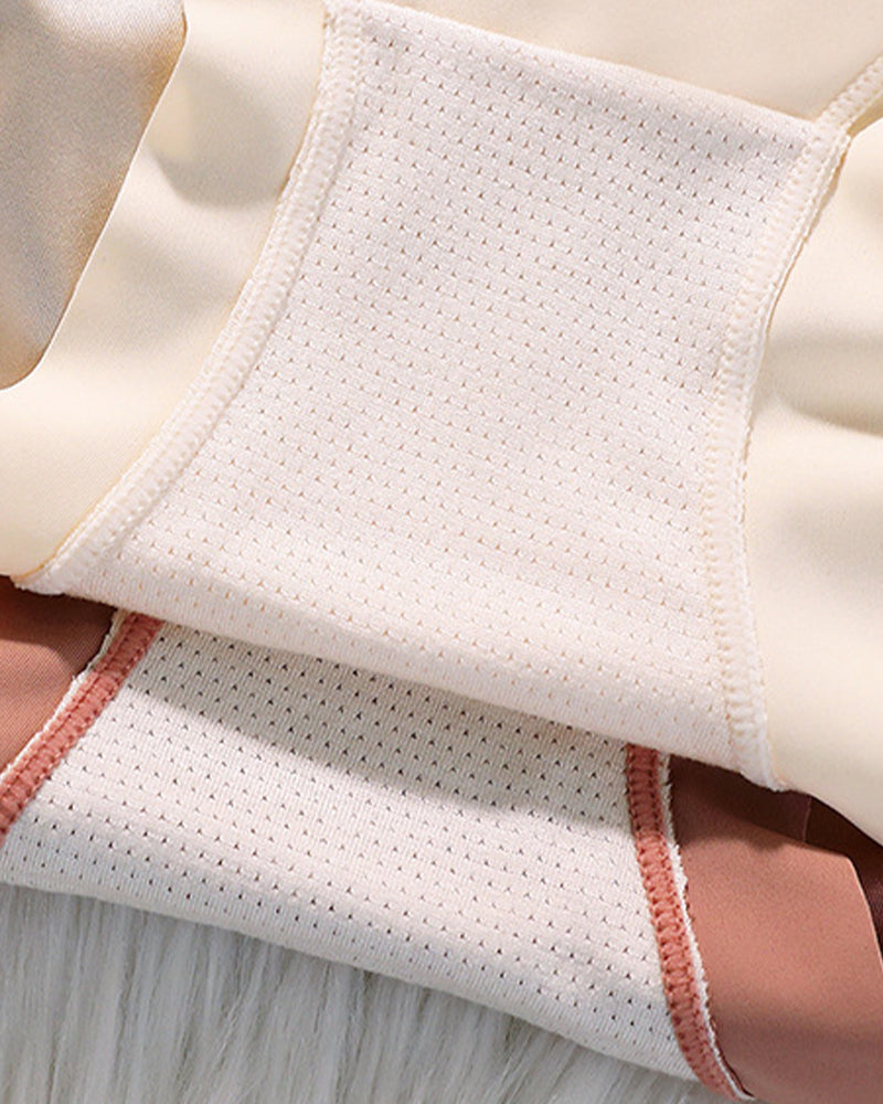 Dames Truse Med Høy Midje Is-Silke Sateng Sømløs Sexy Løft Og Magekontroll