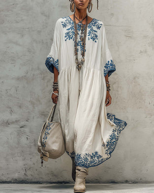 Kjole Mote Plus Størrelse Trykt