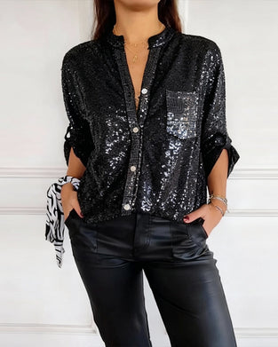 Stilfull Helfarget Skjorte Med Lomme