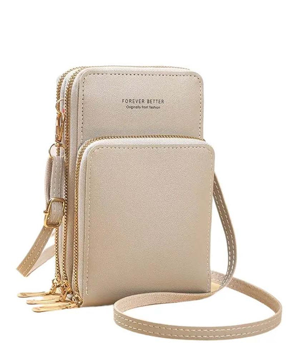 Ensfarget Fashion Crossbody Telefonveske