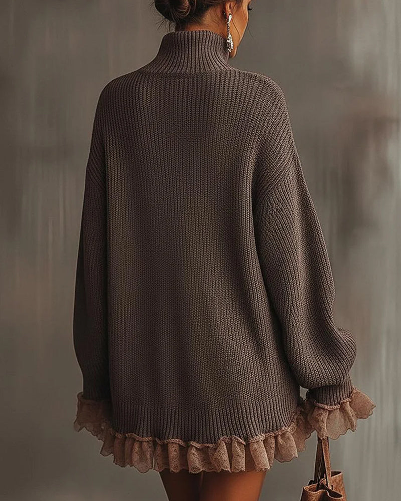 Set Med Elegant Stil, Genser Lag Og Camisole Kjole