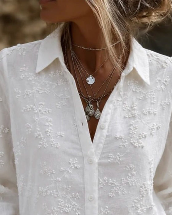 Bluse Stilig Blonde Patchwork Solid