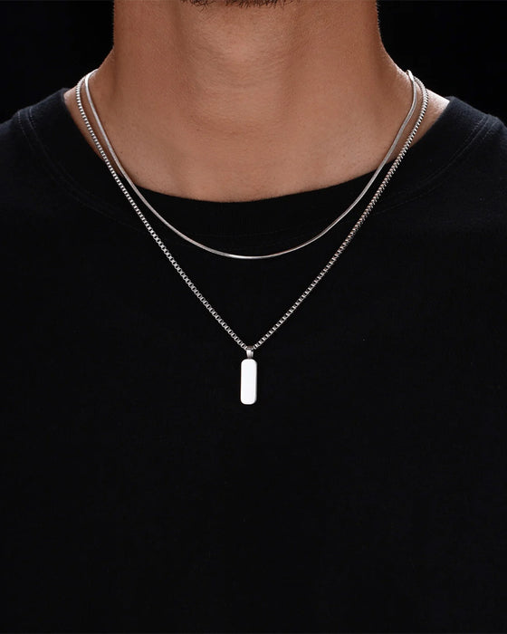 Minimal Pendant Halskjede Duo