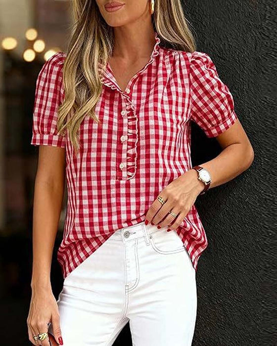 Bluse Rute Puff Kortermet