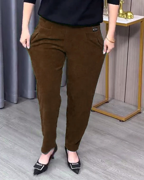 Enfargede stretch-skinnybukser