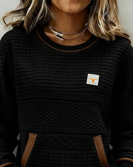 Genser Med Rund Hals Og Fargeblokkering