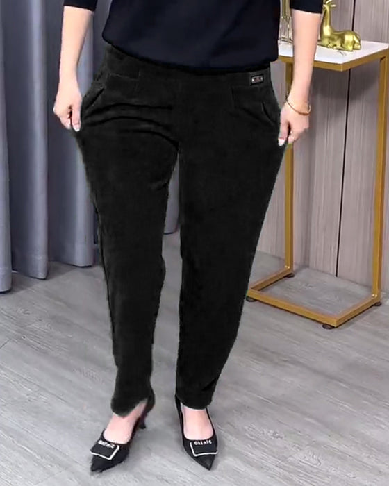 Enfargede stretch-skinnybukser