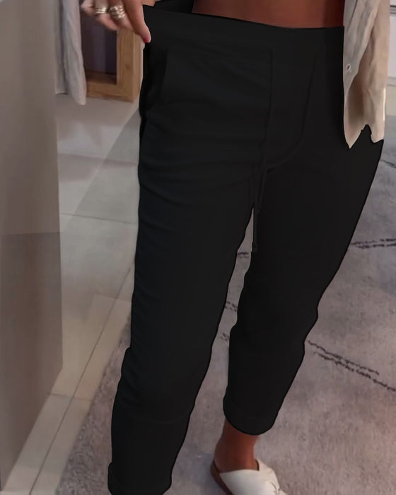 Blyantbukser Casual Med Snøring