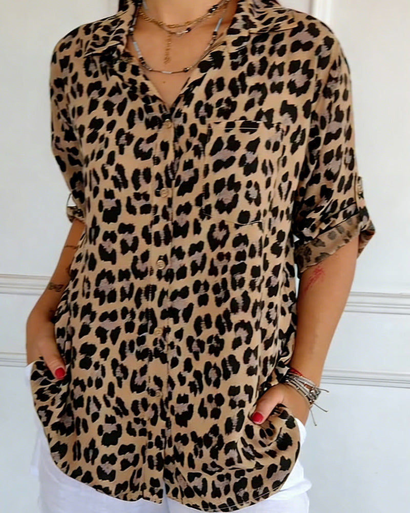 Bluser Leopardmönstrade Mode