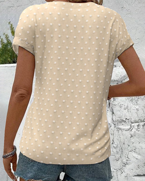 Bluse Med Drop Shoulder I Blått