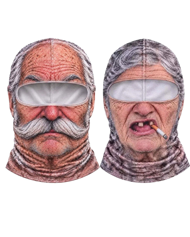 Maske Morsom 3d Sur Gammel Mann Ski