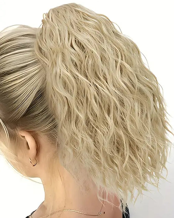 Hårstykker Syntetisk Langt Bølgete Mykt Halehår