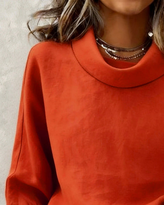 Topp Halvpolo Ensfarget Bomull Lerrets