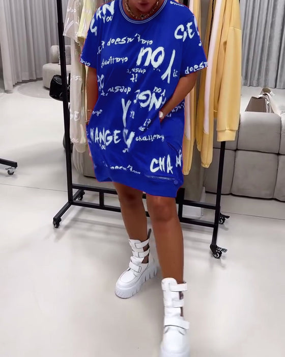 Kjole Løs Bokstavtrykk