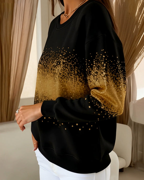 Genser Mote Rund Hals Overgangsprint