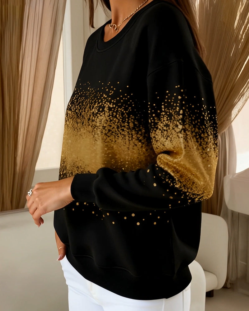 Genser Mote Rund Hals Overgangsprint