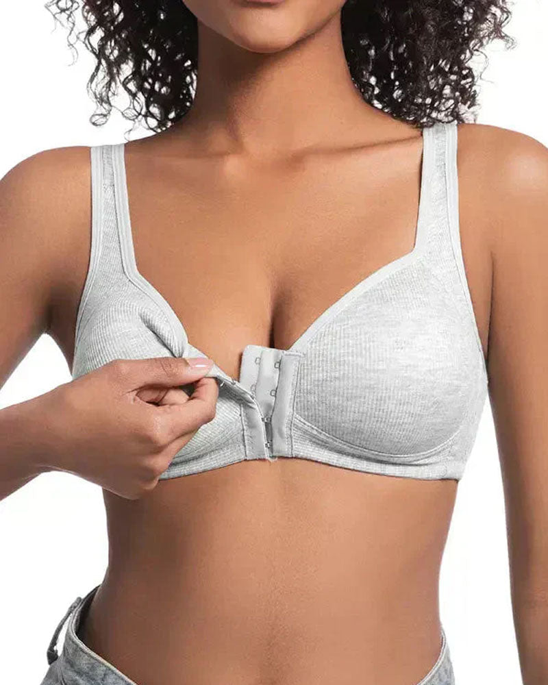 Justerbar frontlukning push-up BH. Trådfri, sømløs med sidestøtte for hverdagsbruk, vår- og sommerkomfort.