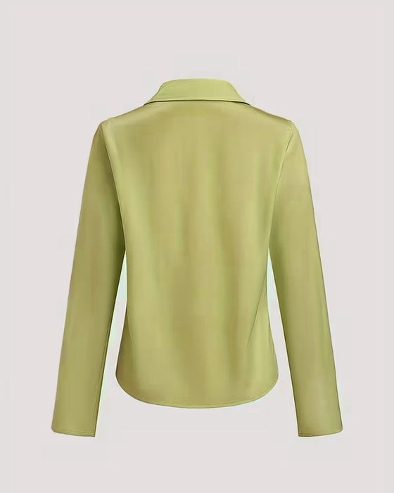 Bluse Jakkeslag Rett Skulder Trykt