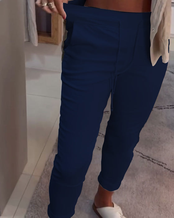 Blyantbukser Casual Med Snøring