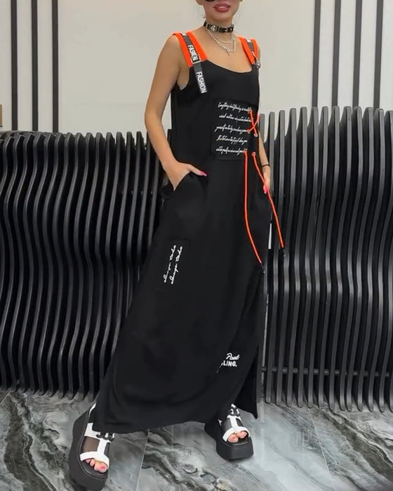 Kjole Ermeløs Personlig Bokstavtrykk