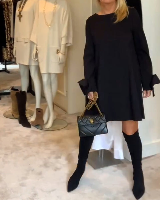 Kjole Modig Rund Hals Sløyfe Erm