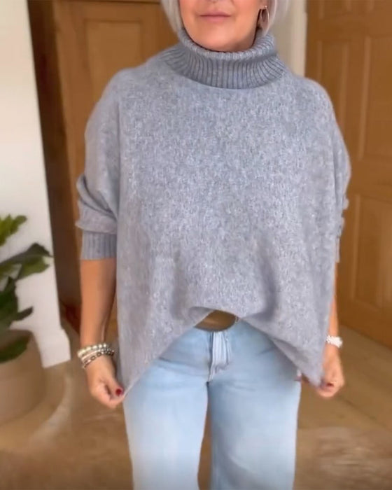 Genser  høy nakke  grunnleggende  uformell stil