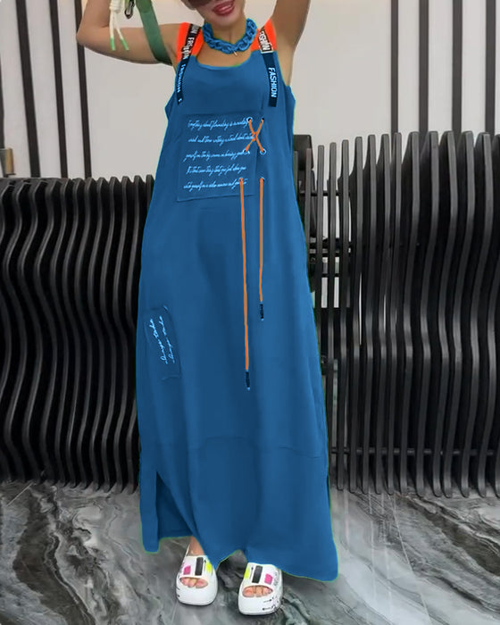 Kjole Ermeløs Personlig Bokstavtrykk