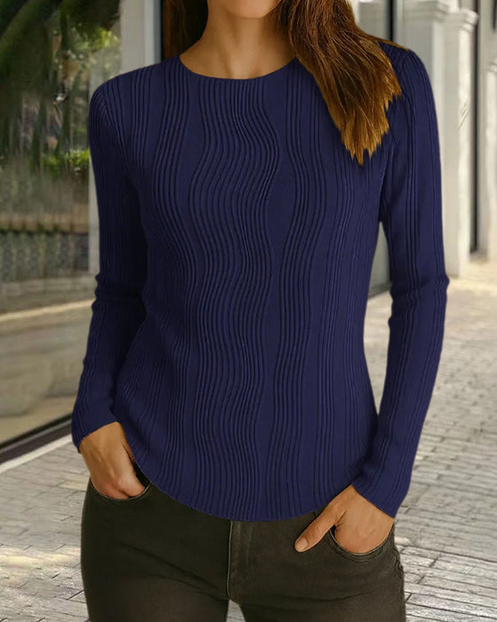 Topp Rund Hals Slim Moderne