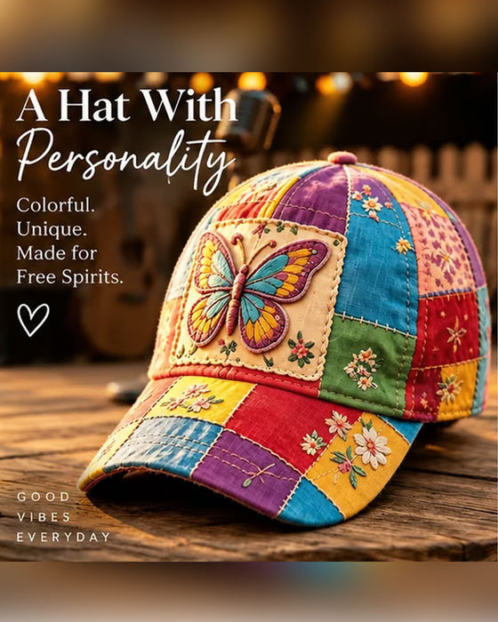 Sommerfugl Brodert Baseballcaps