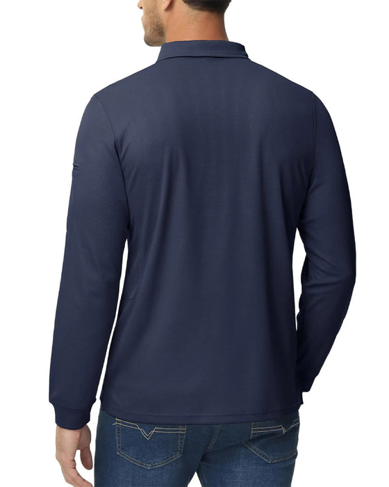T-Shirt Polo Krage Lang Erme Avslappnet