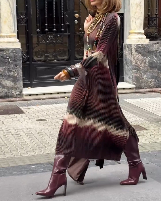 Kjole Mote Gradient Plissert