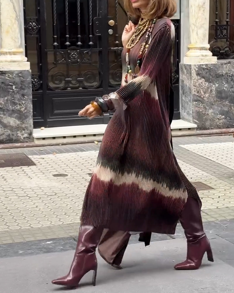 Kjole Mote Gradient Plissert