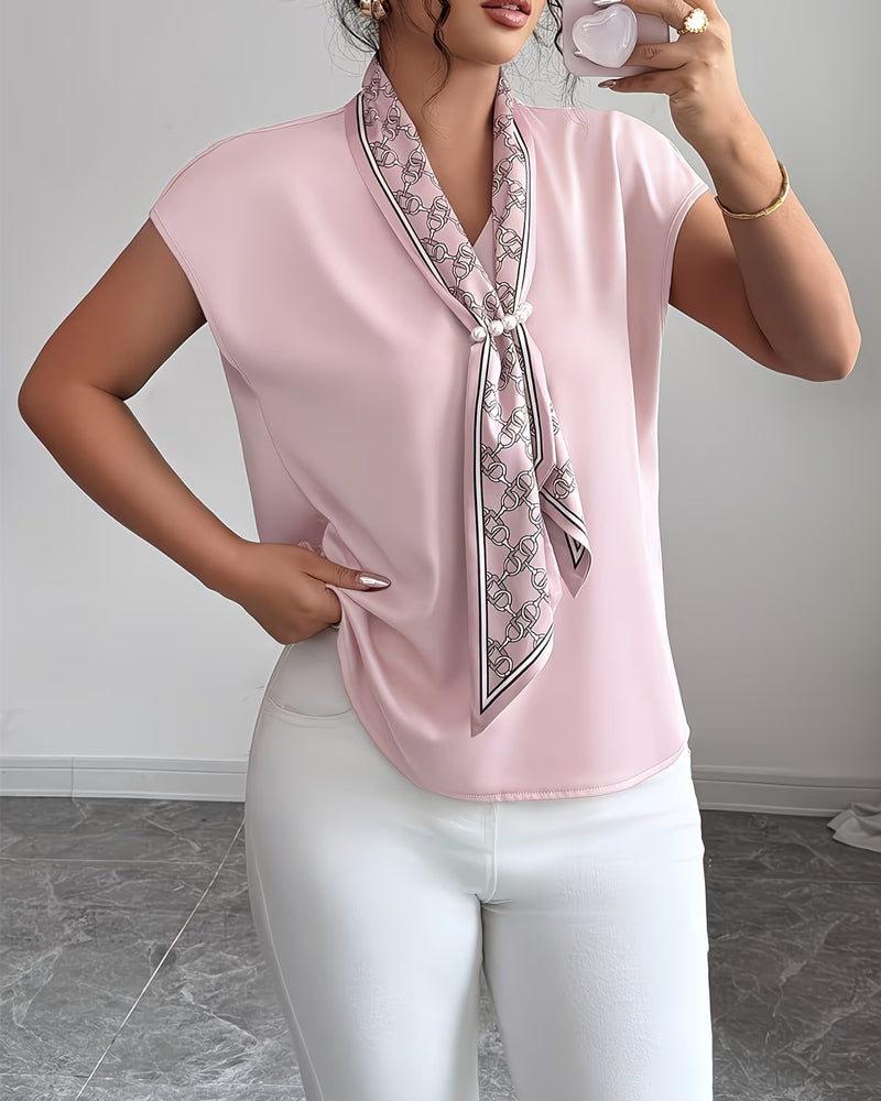 T-Skjorte Kort Erme V-Hals Mote