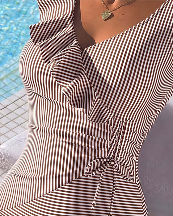 En Delt Kors Foran Rulle Stripe