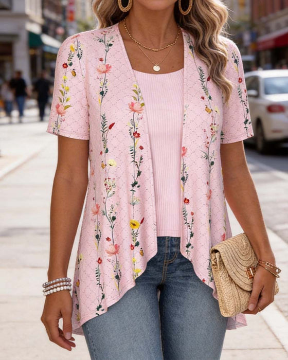 Bluse Falsk To Deler Blomst