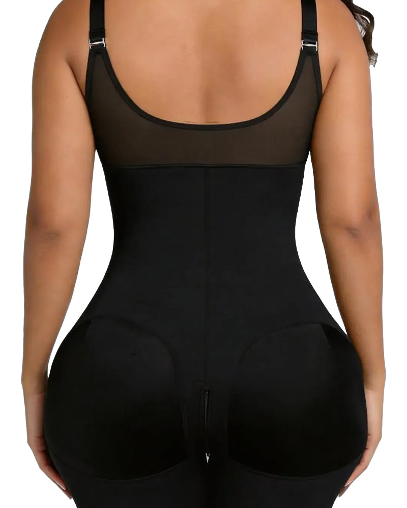Dame Glidelås Blonde Magekontroll Shapewear Bodysuit