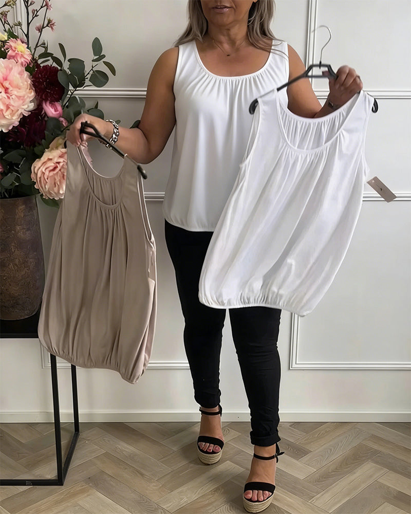 Tank Topp Innbygd Bh U-Utringet Casual