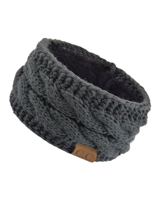 Fleece Strikket Pannebånd For Høst Og Vinter